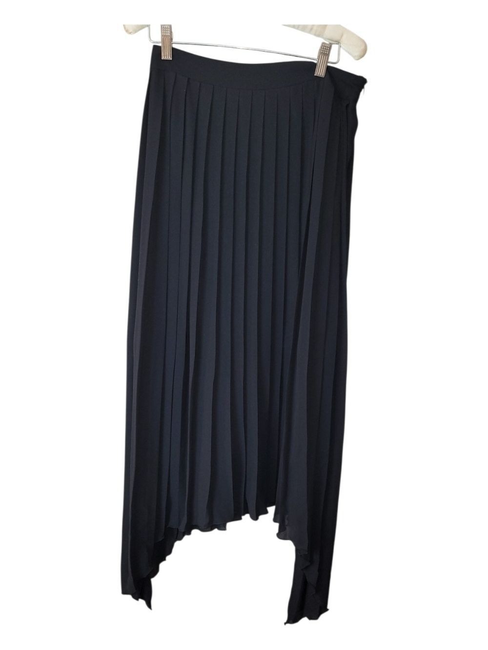 Kensie Long Black Handkerchief Hem Skirt M Whimsigoth Witchy Classic